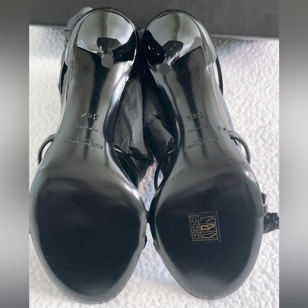 Saint Laurent YSL 100mm Opyum Patent Leather Sandals - Picture 11 of 16